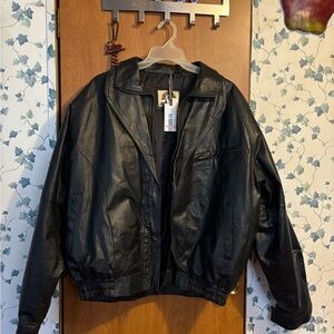 Phase 2 Leather Bomber Jacket sz-XL